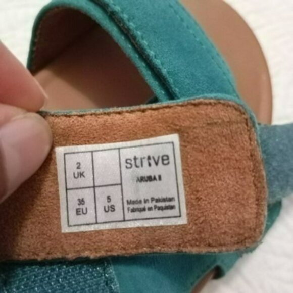 Strive Aruba I Teal Sandals Womens Size 5 US/ 35 UK Adjustable Straps Comfort Fi - Picture 2 of 6